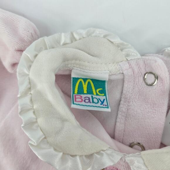 Vintage McDonald’s McBaby Pink Velour Romper – 3/6 Months - Picture 3 of 7